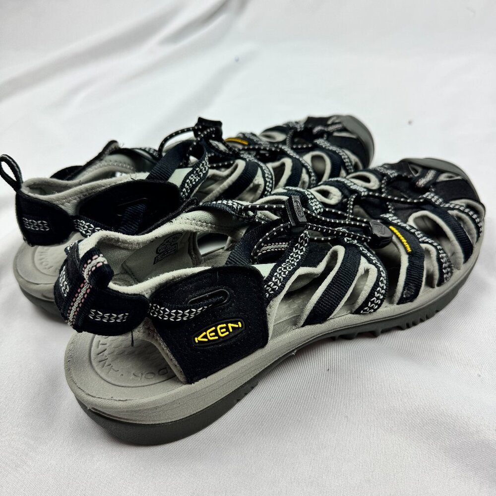 Keen Sports Sandals Womens Sz 10 Waterproof Black Grey Shoes Hiking Trail